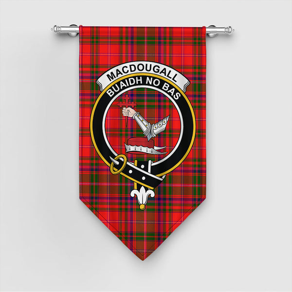 MacDougall Modern Tartan Classic Crest Gonfalon