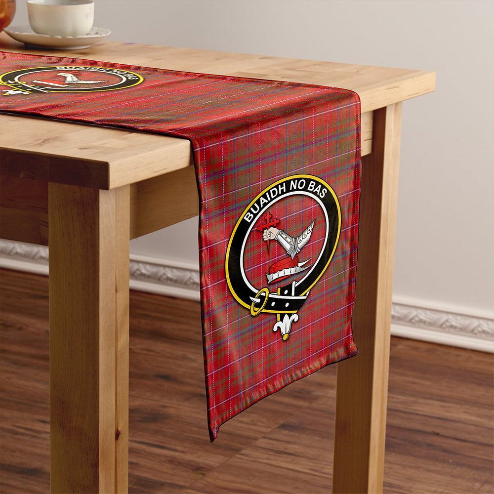 MacDougall Weathered Clan Badge Tartan Table Runner