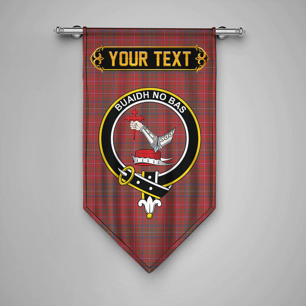 MacDougall Weathered Clan Badge Tartan Gonfalon Personalize