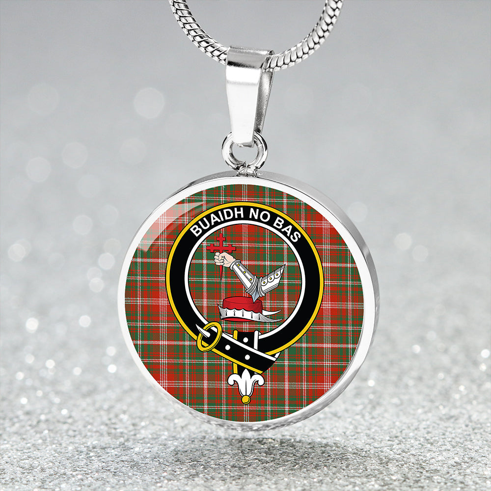 MacDougall #2 Ancient Clan Badge Tartan Classic Circle Necklace