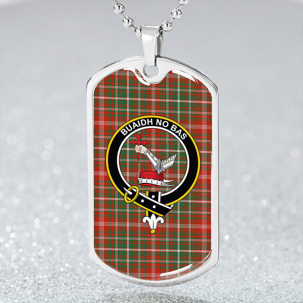 MacDougall #2 Ancient Clan Badge Classic Tartan Dog Tag Necklace