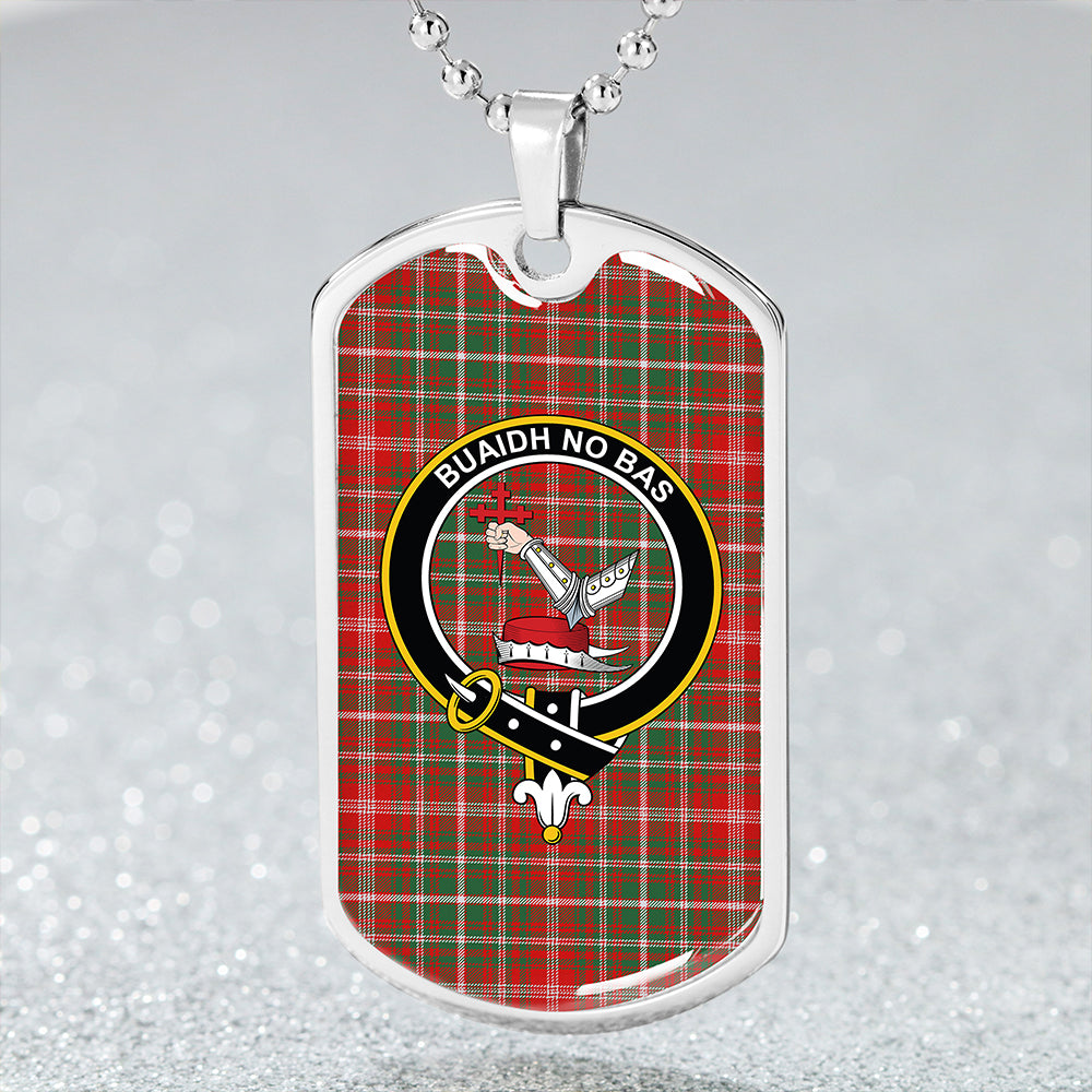 MacDougall #2 Modern Clan Badge Classic Tartan Dog Tag Necklace