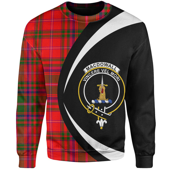 MacDowall Clan Badge Tartan Sweatshirt Circle Style Personalized