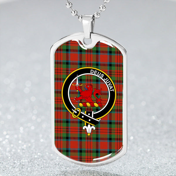 MacDuff Ancient Clan Badge Classic Tartan Dog Tag Necklace