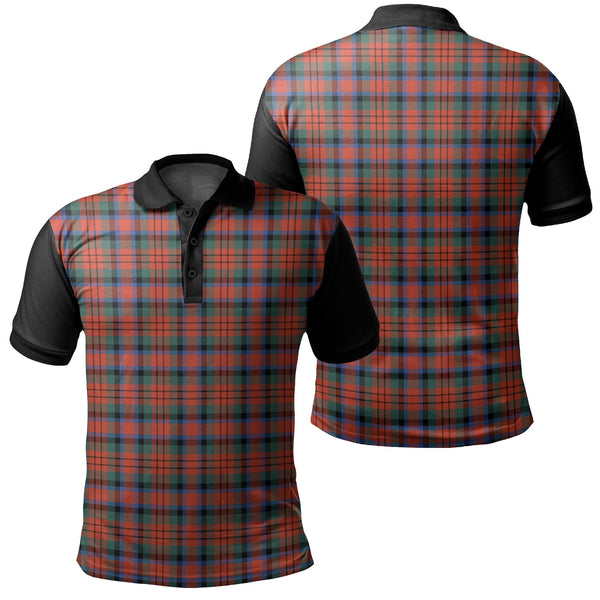 MacDuff Ancient Tartan Classic Polo Shirt Black Neck 1 Style