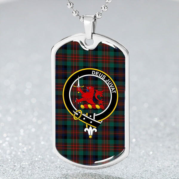 MacDuff Hunting Modern Clan Badge Classic Tartan Dog Tag Necklace