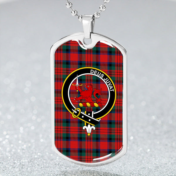 MacDuff Modern Clan Badge Classic Tartan Dog Tag Necklace