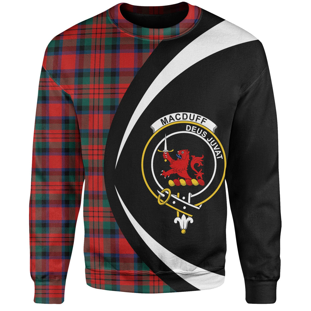 MacDuff Modern Clan Badge Tartan Sweatshirt Circle Style Personalized