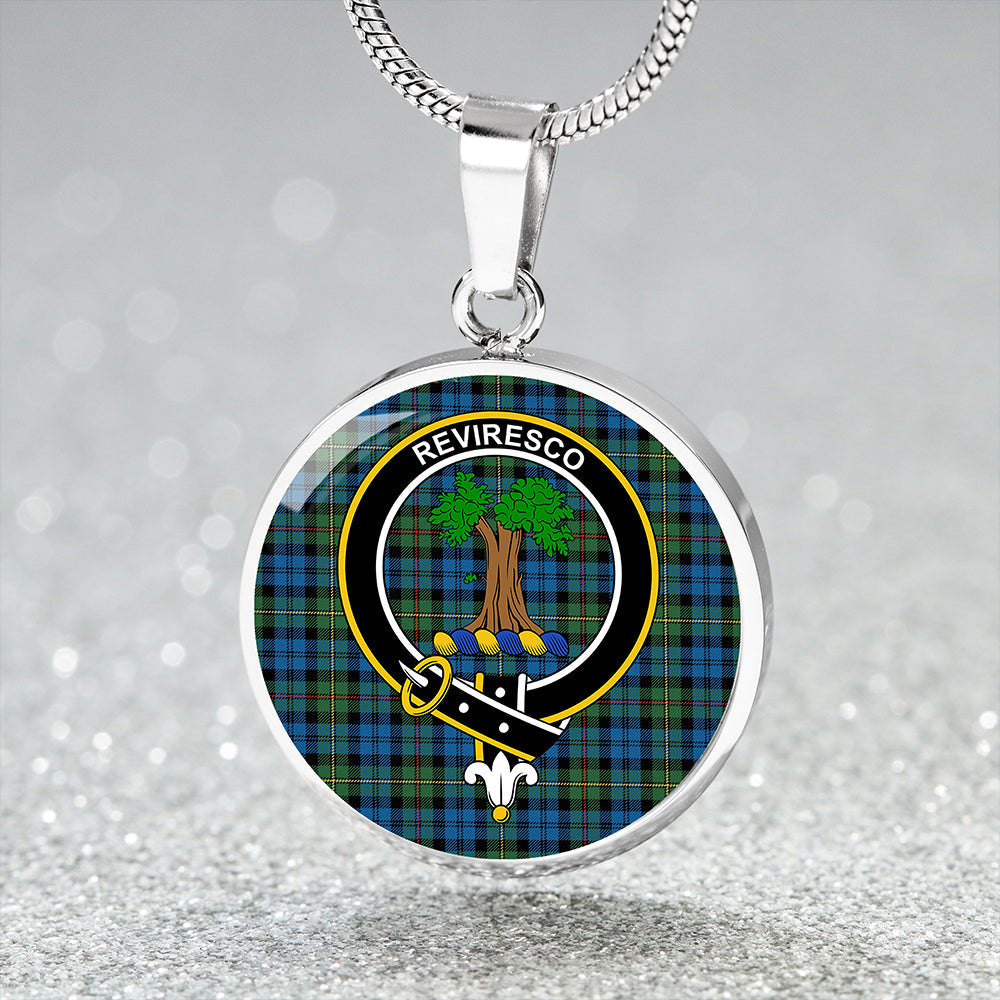 MacEwan Ancient Clan Badge Tartan Classic Circle Necklace