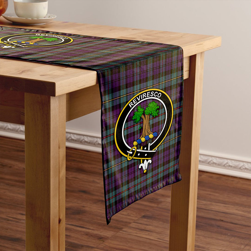 MacEwan Weathered Clan Badge Tartan Table Runner