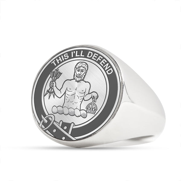 MacFarlane Clan Badge Engraved Signet Ring