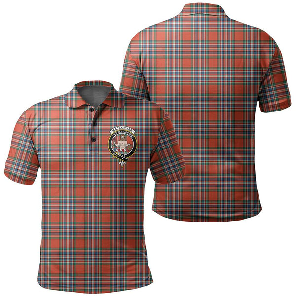 MacFarlane Ancient Tartan Classic Crest Polo Shirt