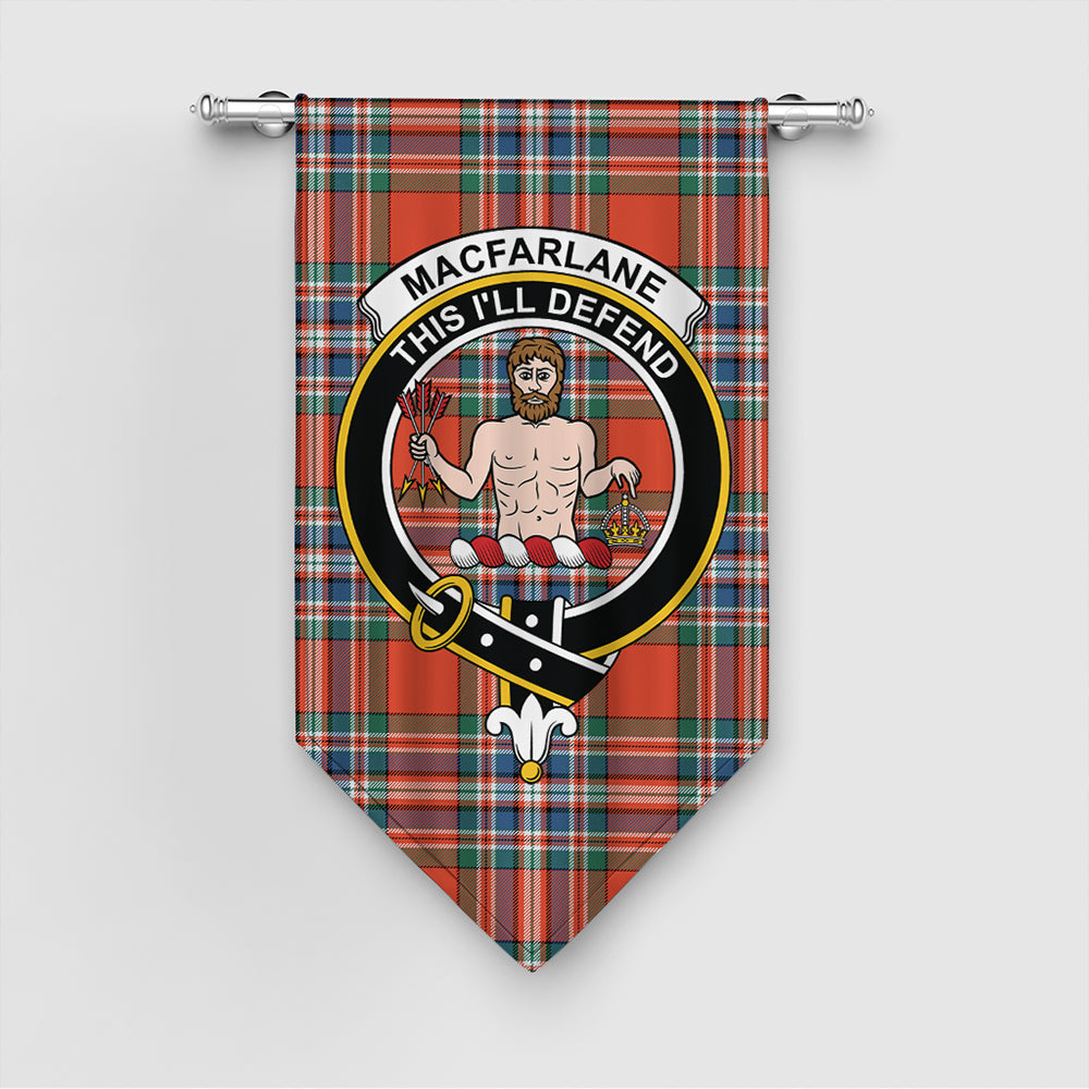 MacFarlane Ancient Tartan Classic Crest Gonfalon