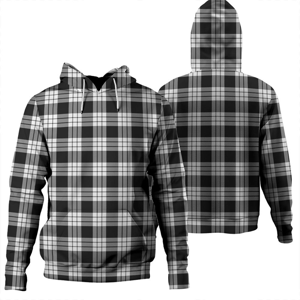 MacFarlane Black & White Ancient Tartan Classic Hoodie