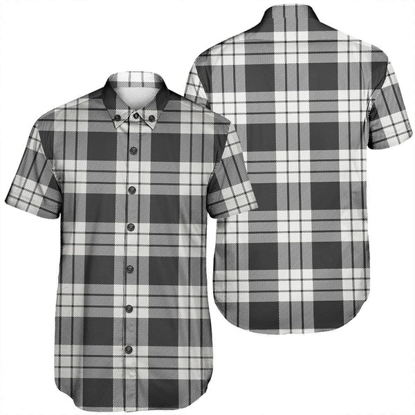 MacFarlane Black & White Tartan Classic Short Sleeve Shirt