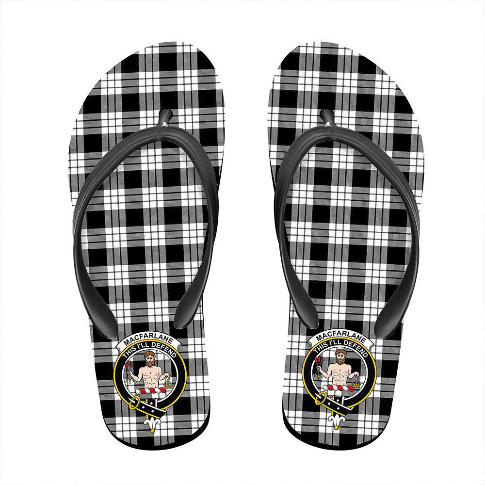 MacFarlane Black & White Ancient Classic Crest Flip Flop