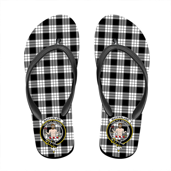 MacFarlane Black & White Ancient Classic Crest Flip Flop