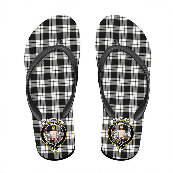 MacFarlane Black & White Classic Crest Flip Flop