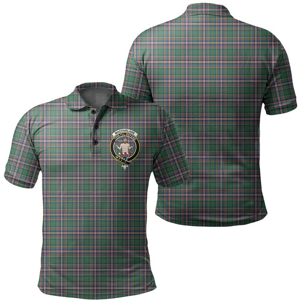 MacFarlane Hunting Ancient Tartan Classic Crest Polo Shirt