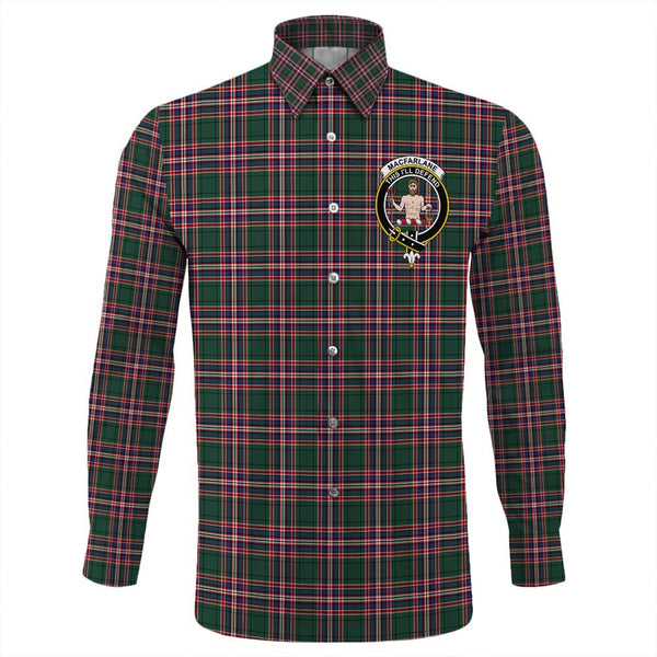 MacFarlane Hunting Modern Tartan Classic Crest Long Sleeve Button Shirt