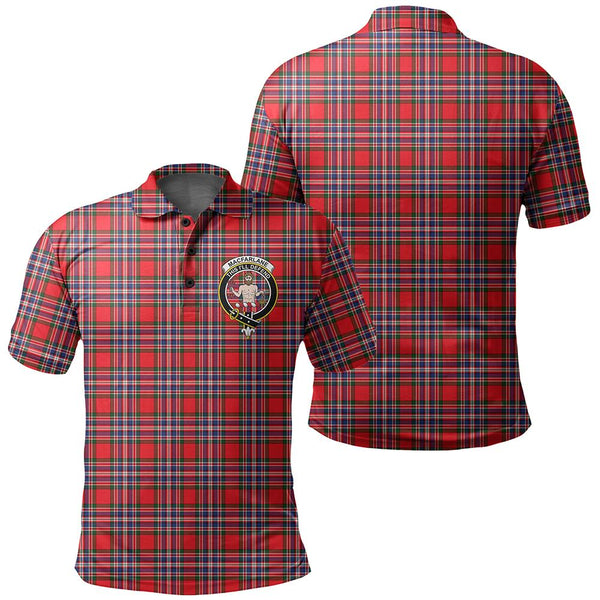 MacFarlane Modern Tartan Classic Crest Polo Shirt