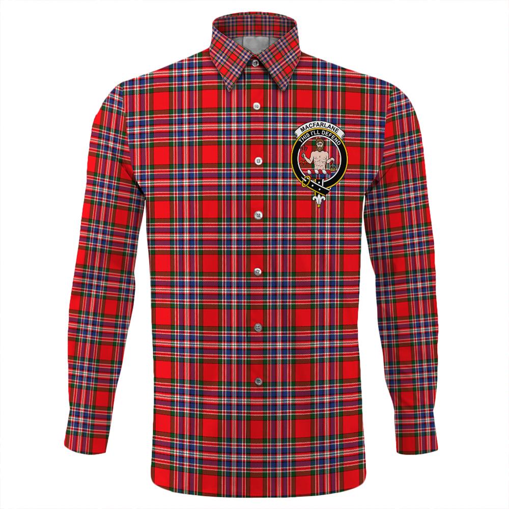 MacFarlane Modern Tartan Classic Crest Long Sleeve Button Shirt