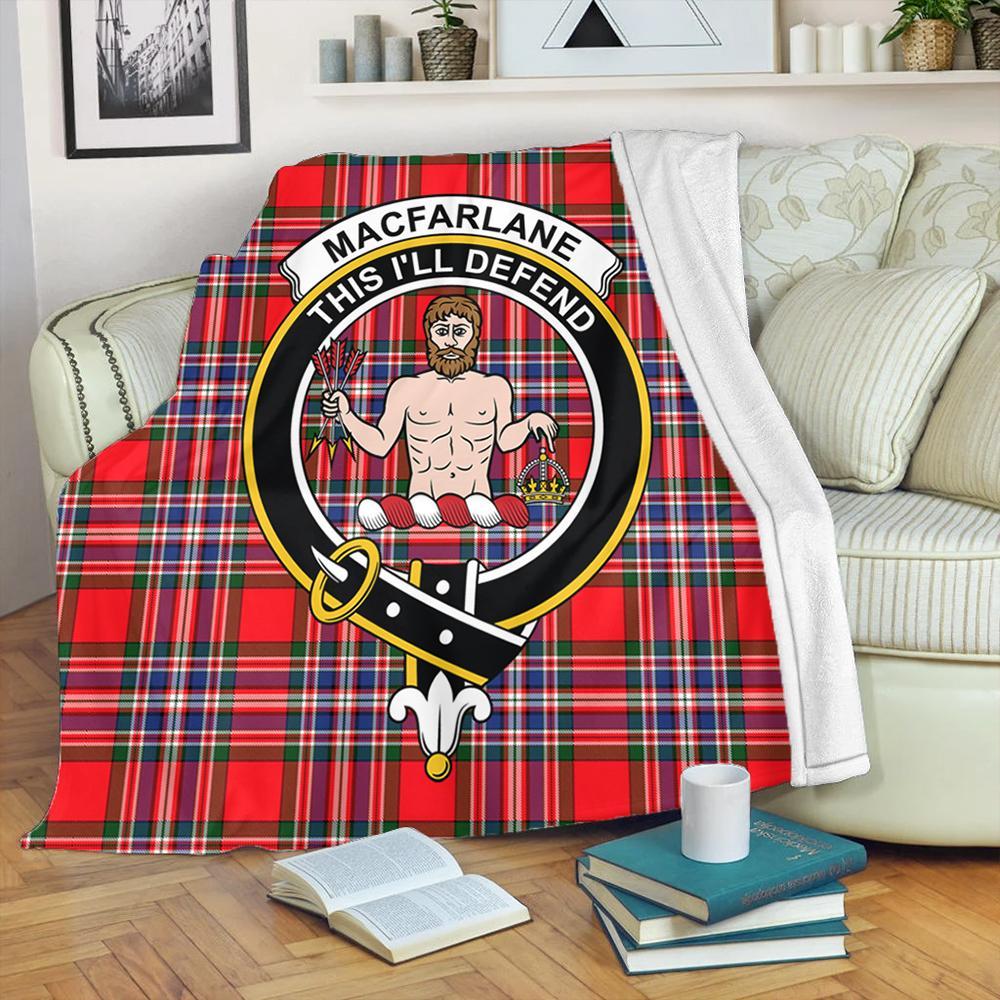 MacFarlane Modern Tartan Crest Premium Blanket