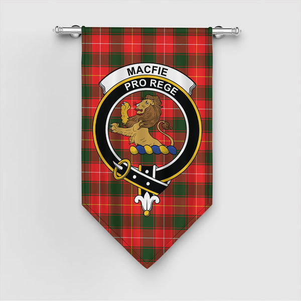 MacFie Tartan Classic Crest Gonfalon