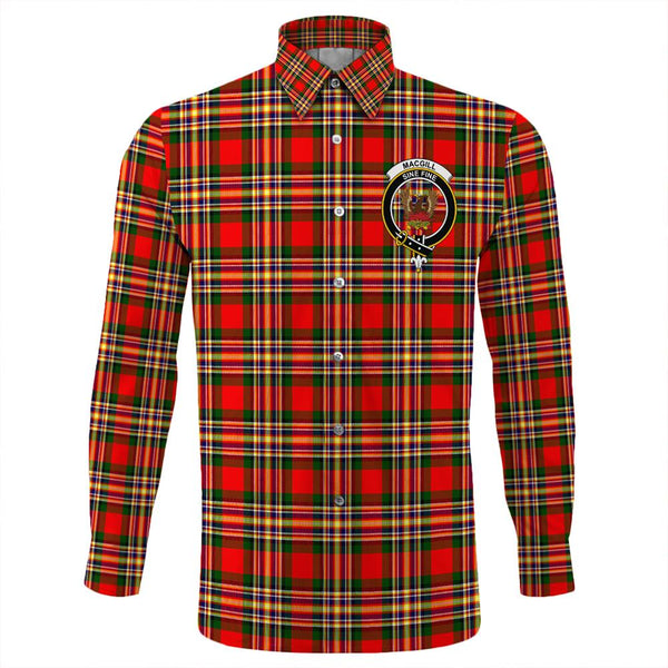 MacGill Modern Tartan Classic Crest Long Sleeve Button Shirt