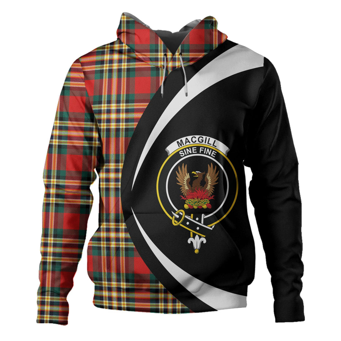 MacGill Modern Clan Badge Tartan Hoodie Circle Style