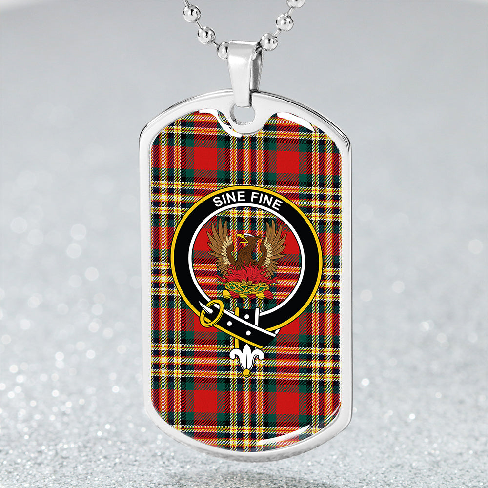 MacGill Modern Clan Badge Classic Tartan Dog Tag Necklace