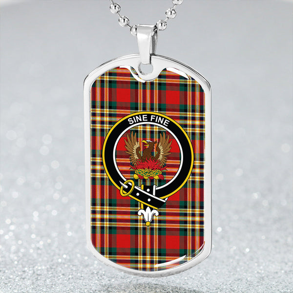 MacGill Modern Clan Badge Classic Tartan Dog Tag Necklace