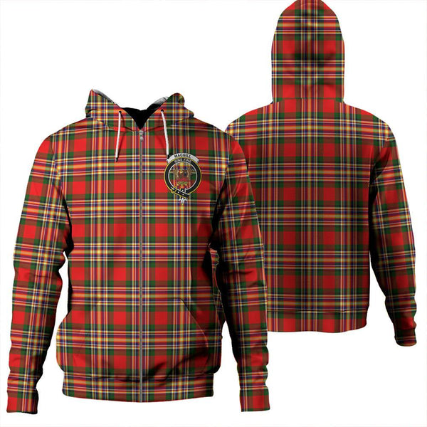 MacGill Modern Tartan Classic Crest Zipper Hoodie