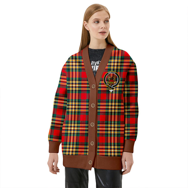 MacGill Modern Clan Badge Tartan V-neck Cardigan