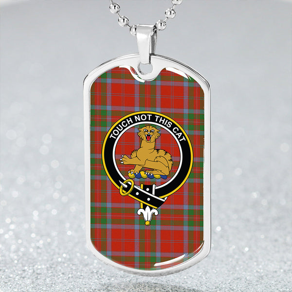 MacGillivray Ancient Clan Badge Classic Tartan Dog Tag Necklace