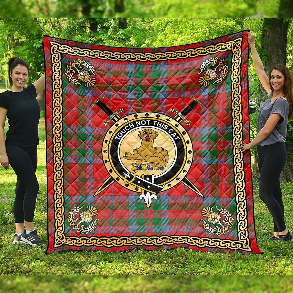 MacGillivray Ancient Clan Badge Tartan Premium Quilt Celtic Shield