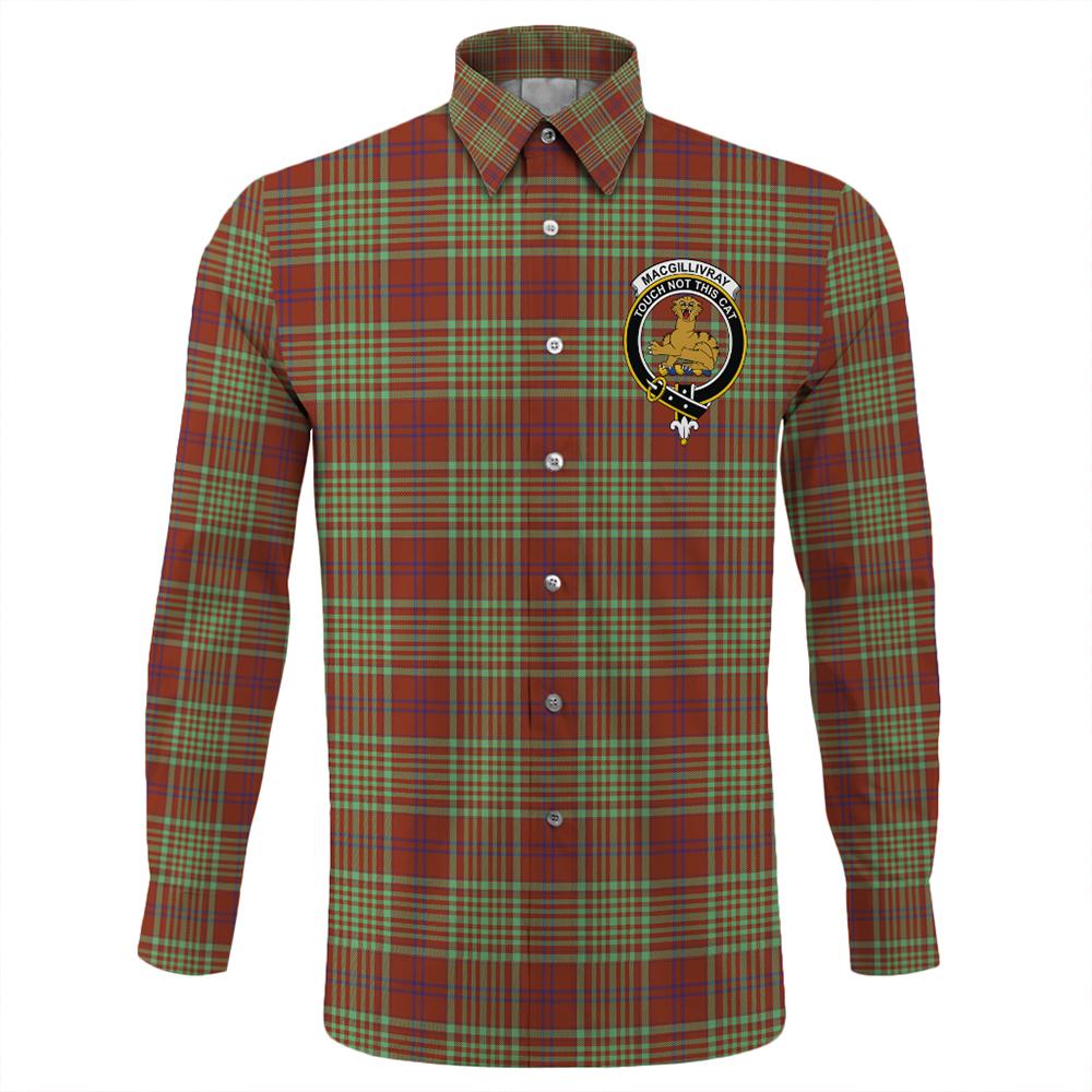 MacGillivray Hunting Ancient Tartan Classic Crest Long Sleeve Button Shirt