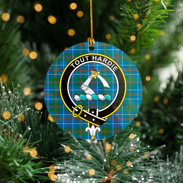 MacHardy Ancient Clan Badge Tartan Plastic Christmas Ornaments