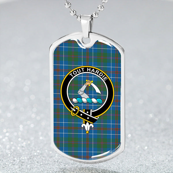 MacHardy Ancient Clan Badge Classic Tartan Dog Tag Necklace