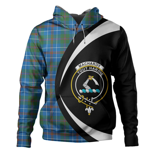 MacHardy Ancient Clan Badge Tartan Hoodie Circle Style