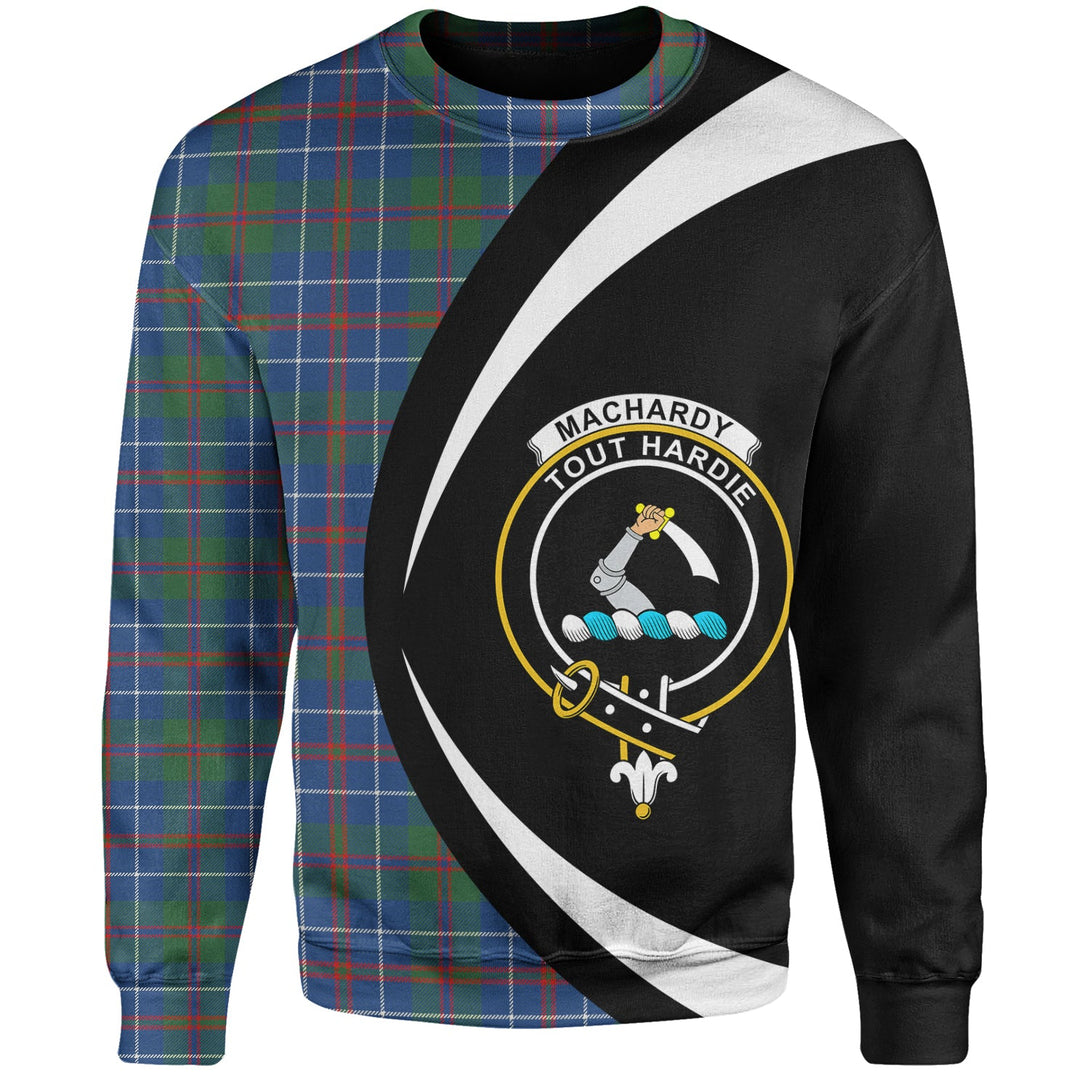 MacHardy Modern Clan Badge Tartan Sweatshirt Circle Style Personalized