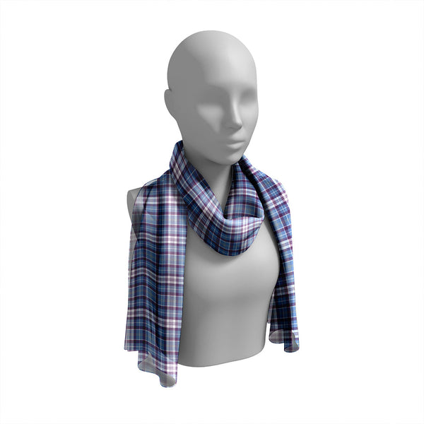 MacHinery Weathered Tartan Classic Silk Habotai Long Scarf