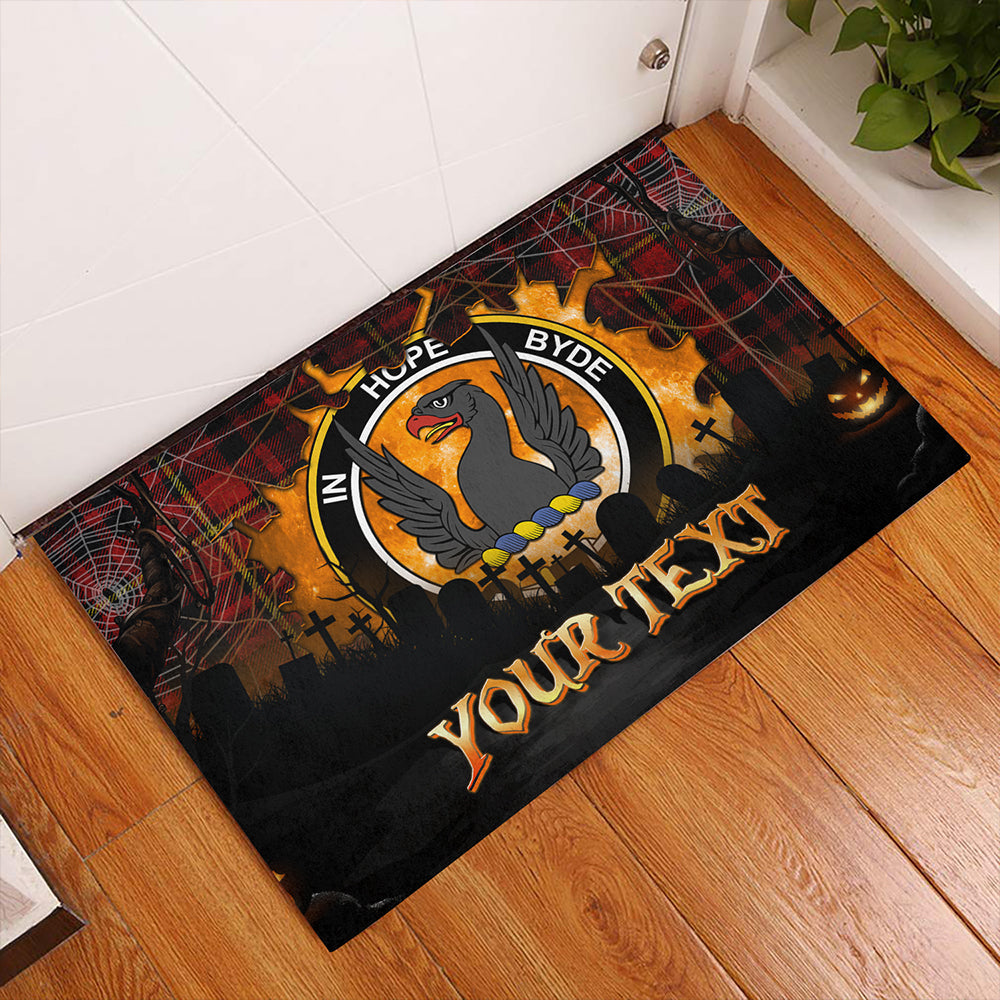 MacIan Modern Clan Badge Tartan Personalize Doormat Happy Halloween Style