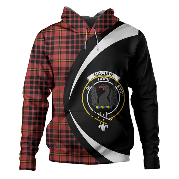 MacIan Ancient Clan Badge Tartan Hoodie Circle Style