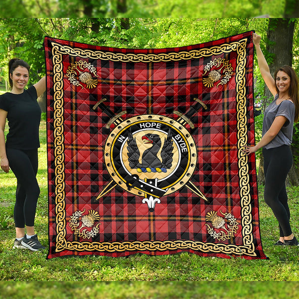 MacIan Ancient Clan Badge Tartan Premium Quilt Celtic Shield