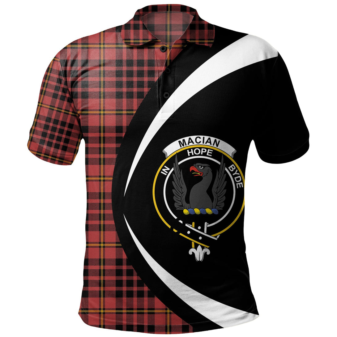 MacIan Ancient Clan Badge Tartan Polo Shirt Circle Style Personalized