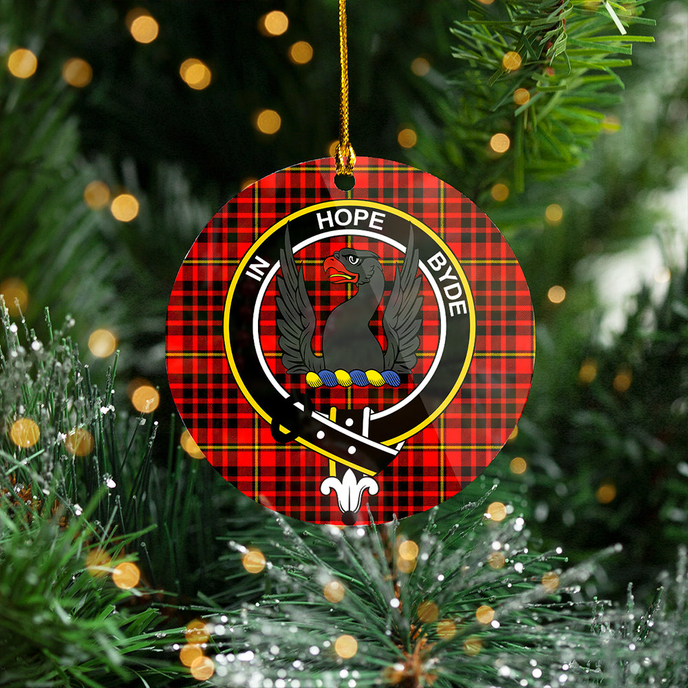 MacIan Modern Clan Badge Tartan Plastic Christmas Ornaments