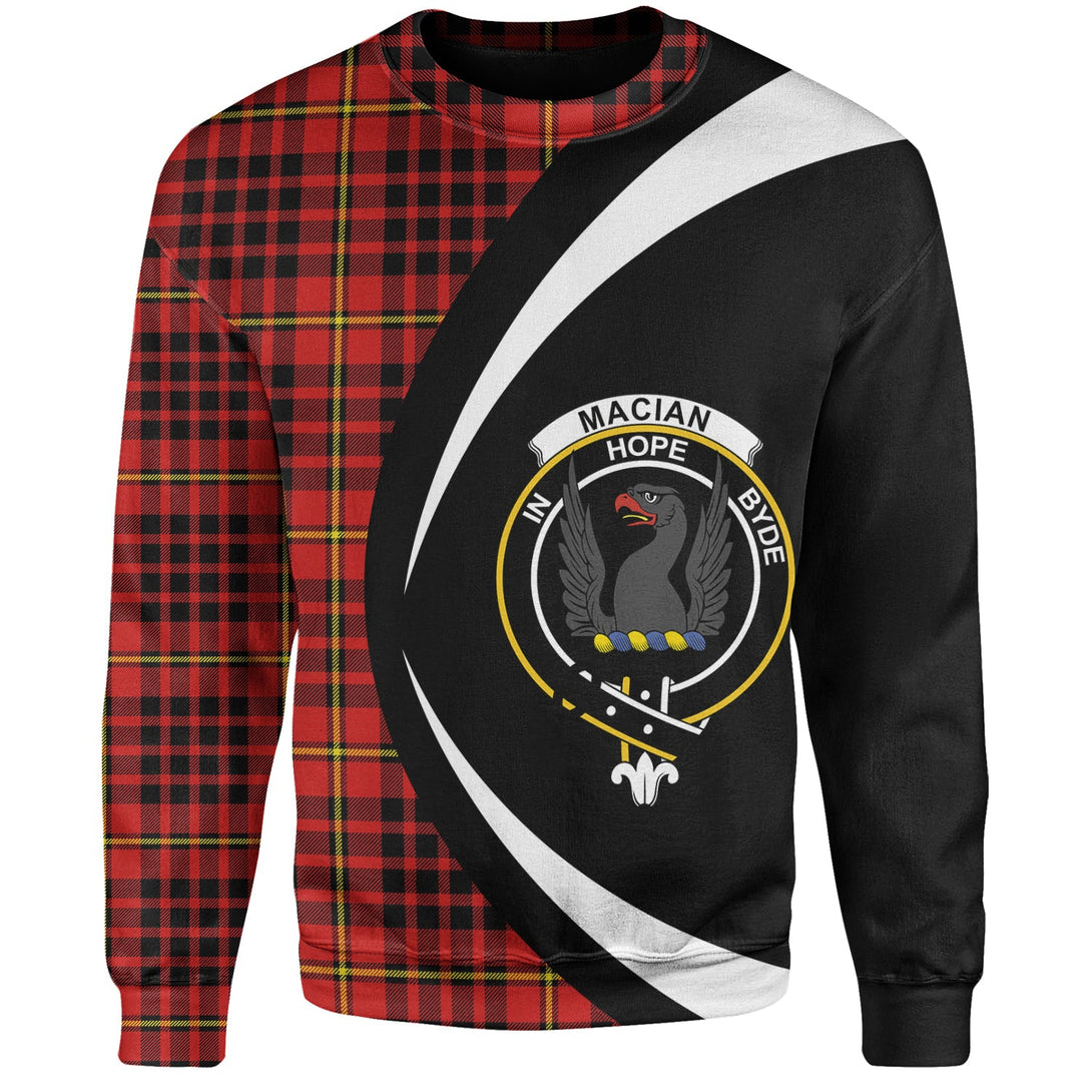 MacIan Modern Clan Badge Tartan Sweatshirt Circle Style Personalized