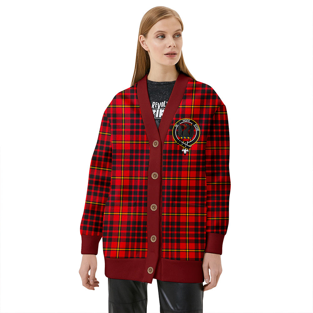 MacIan Modern Clan Badge Tartan V-neck Cardigan