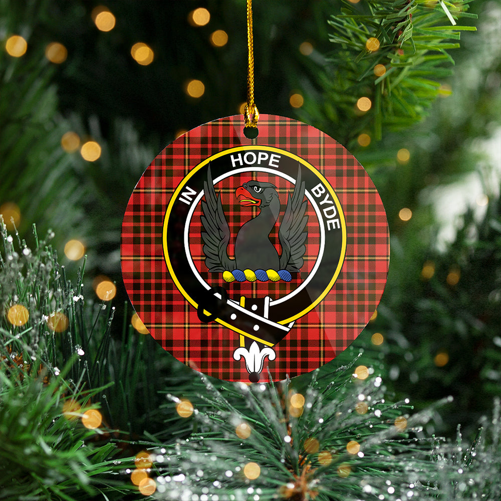 MacIan Weathered Clan Badge Tartan Plastic Christmas Ornaments